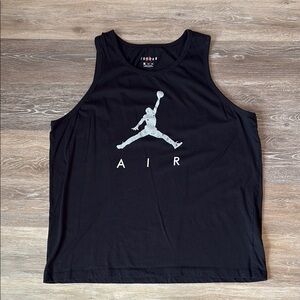 Jordan Black Tank Top with White Logo